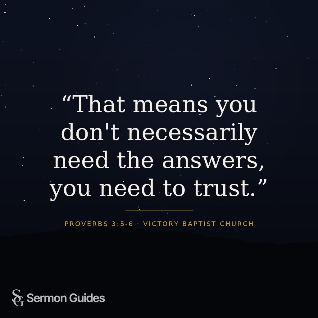 Quote post displaying the words, 'That means you don't necessarily need the answers, you need to trust.'