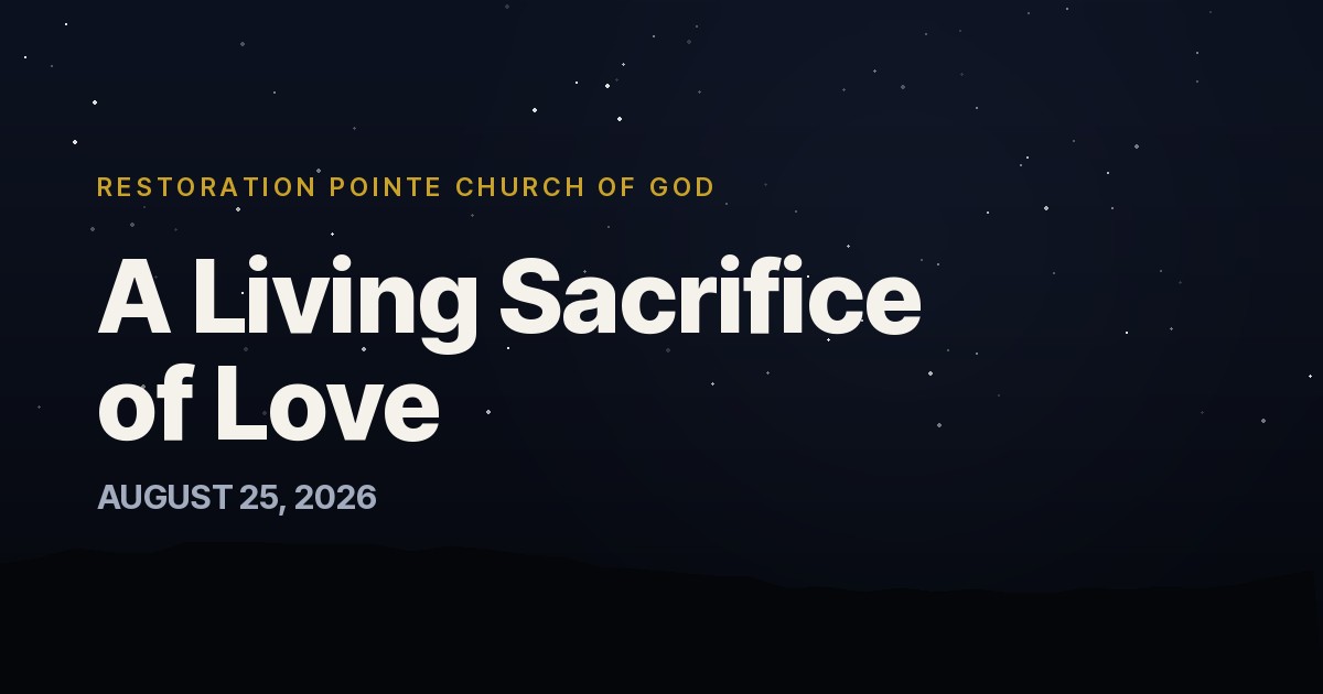 A Living Sacrifice of Love