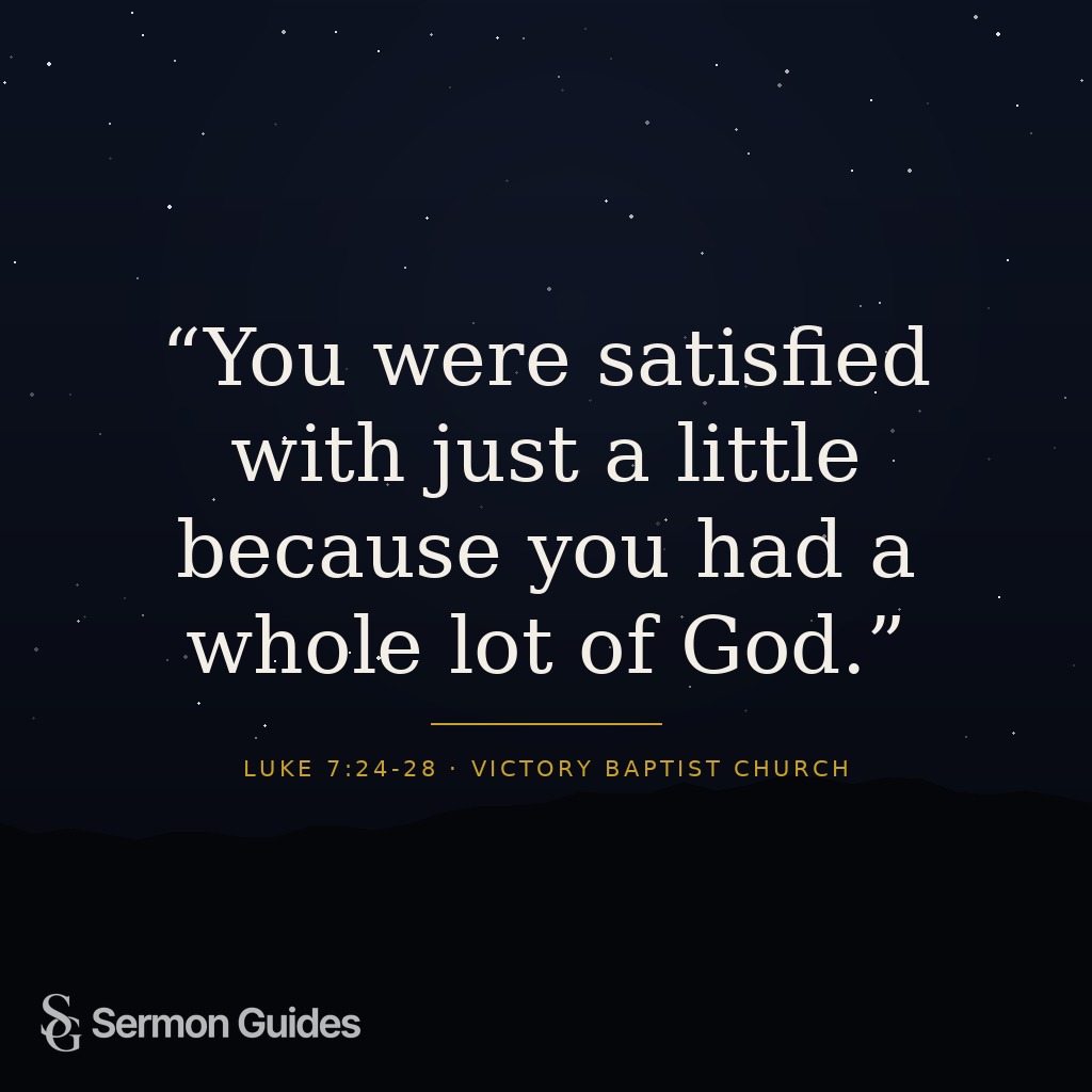 Minimalist graphic presenting a quote on being content with simple things when walking closely with God.
