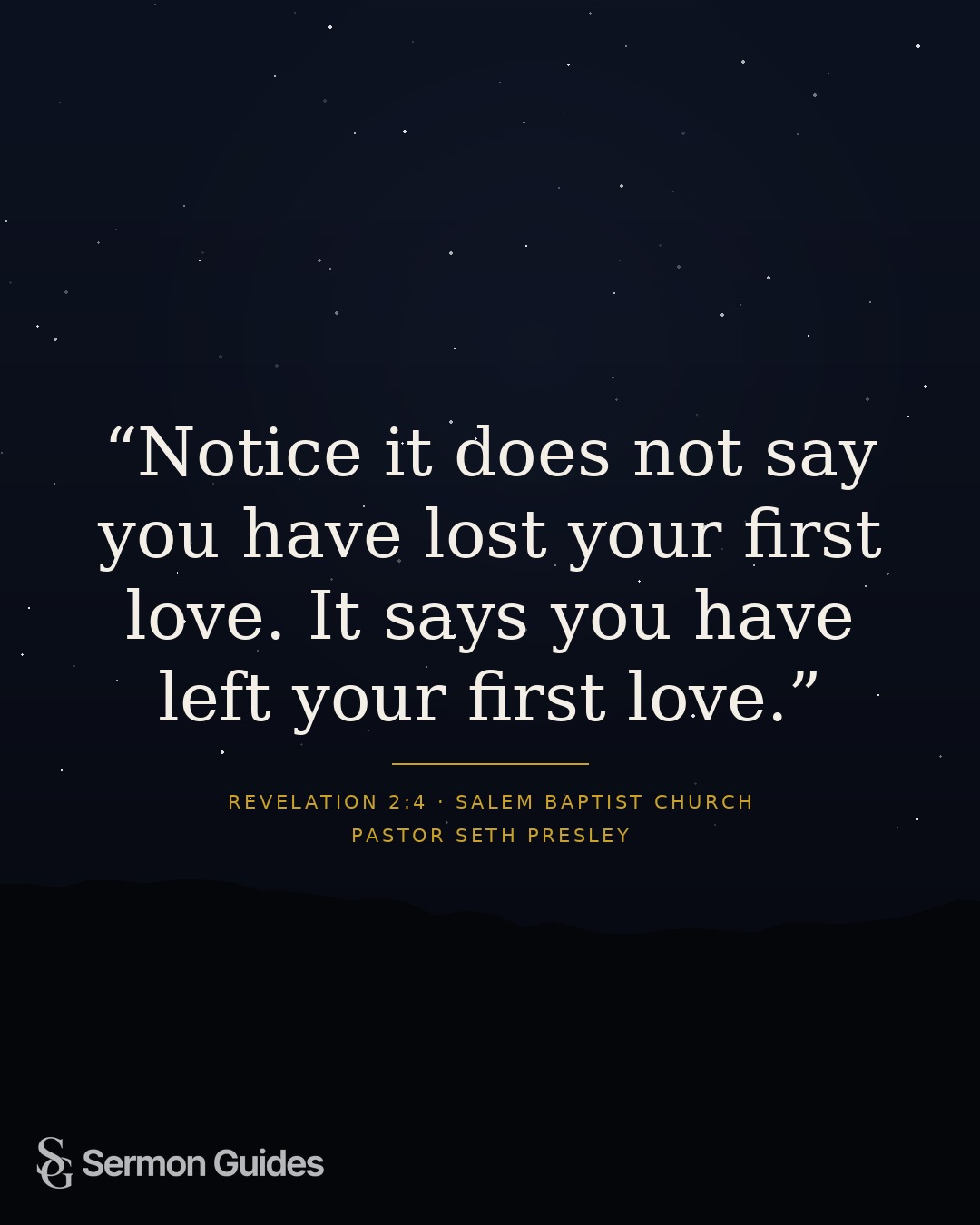 A text graphic contrasting leaving one’s first love with losing it.