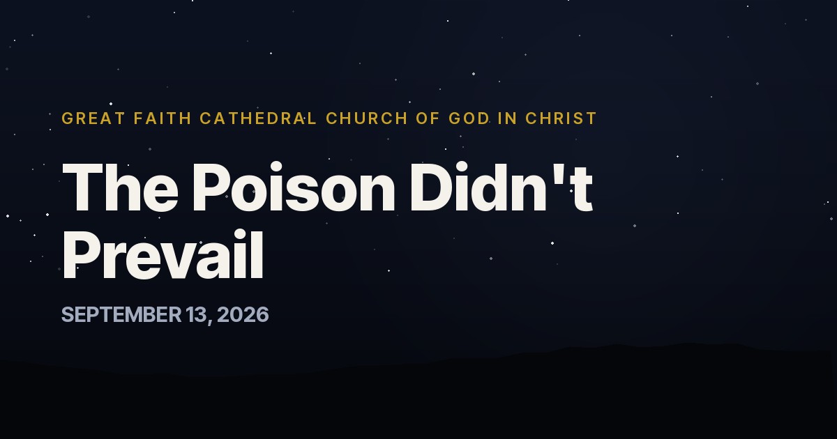 The Poison Didn't Prevail