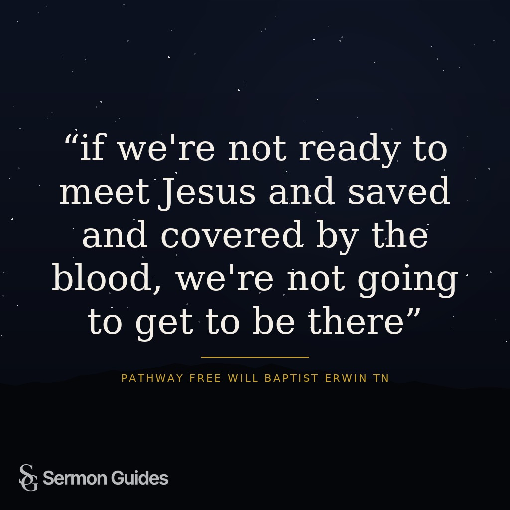 Graphic quote emphasizing the importance of being saved and covered by the blood of Christ.