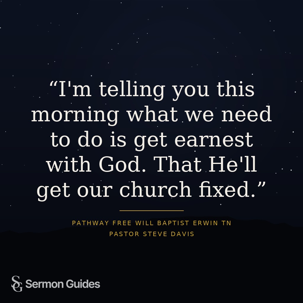 Quote graphic urging the church to earnestly seek God.