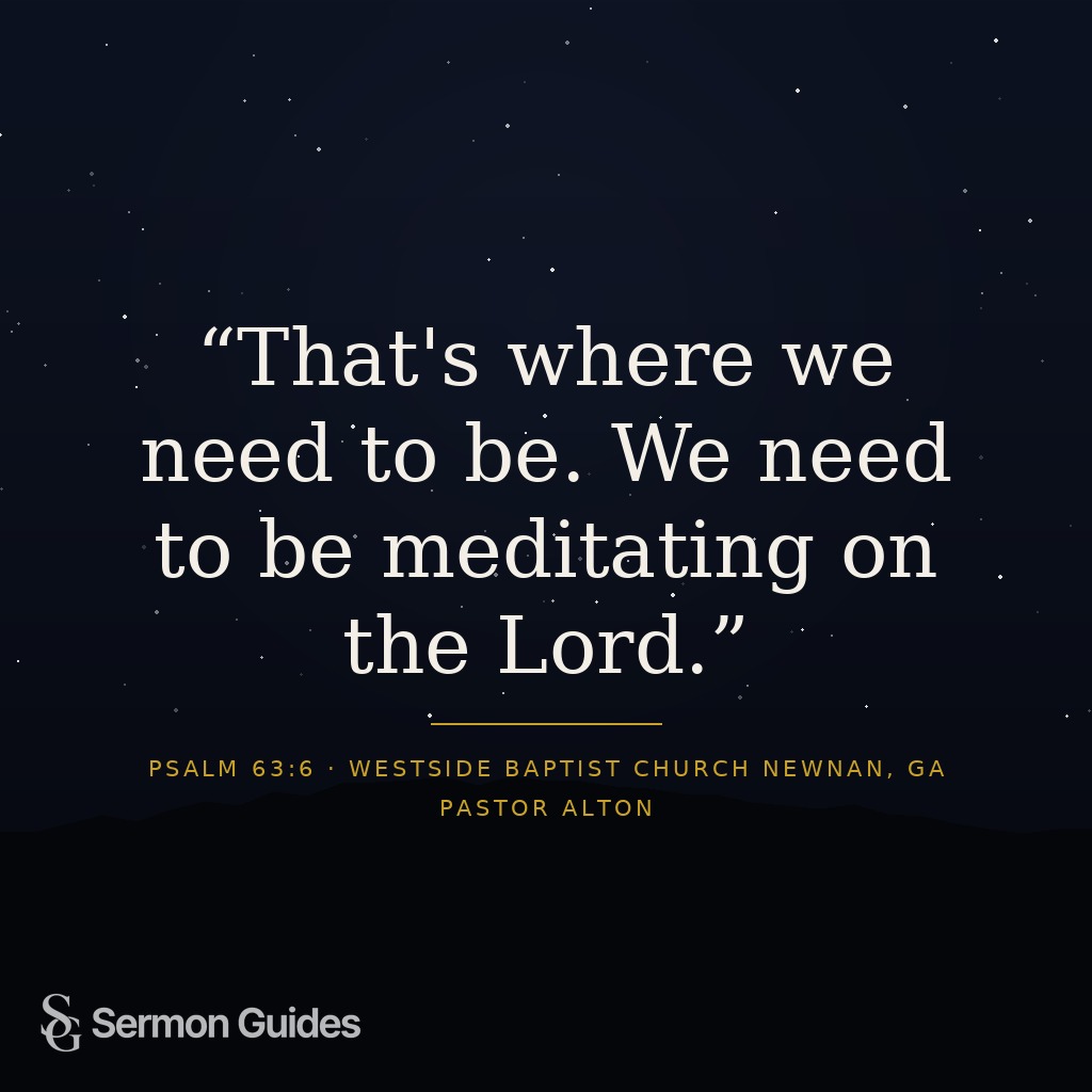 A quote graphic reminding readers to meditate on the Lord.