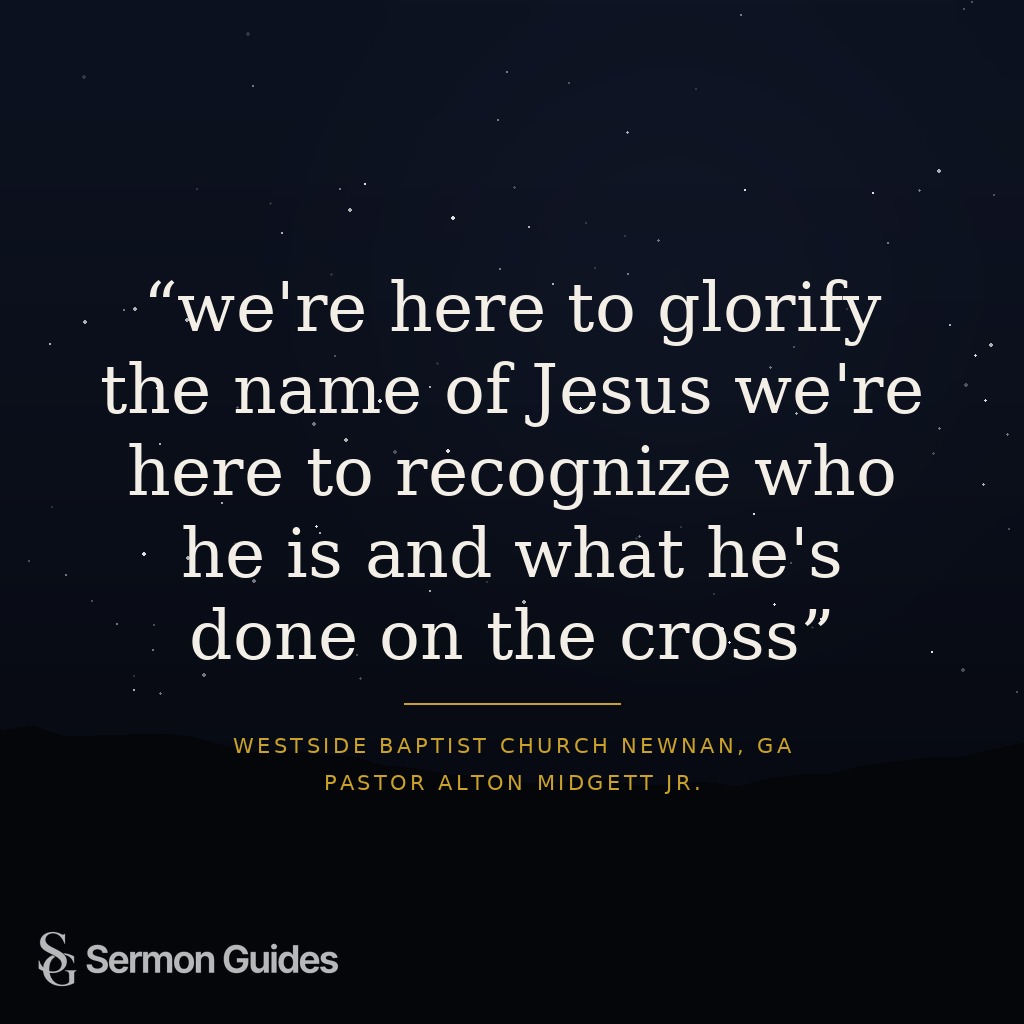 A quote graphic highlighting the call to glorify Jesus and remember what He did on the cross.