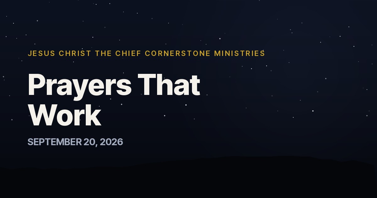 Prayers That Work