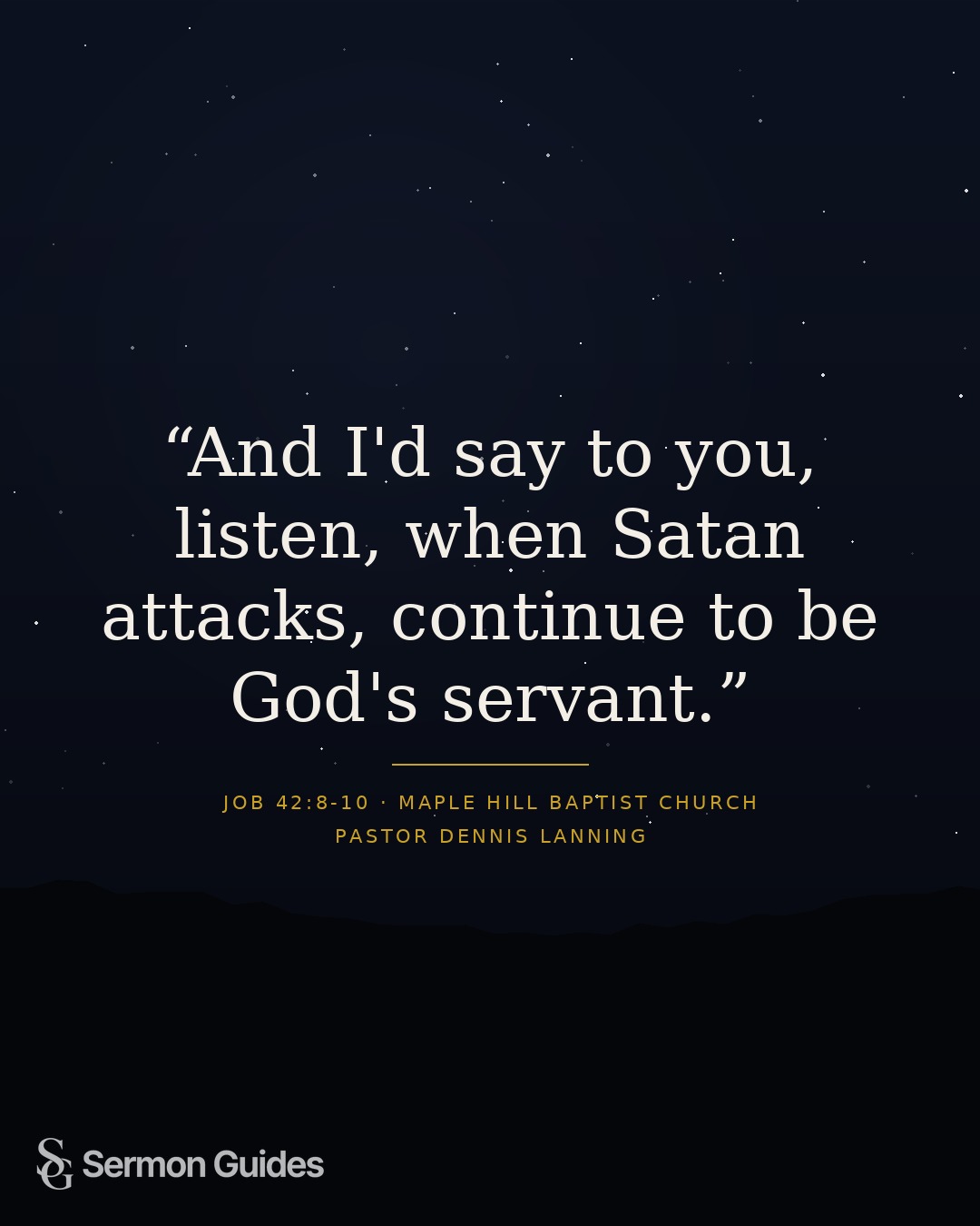 A quote graphic encouraging believers to keep serving God through hardship.