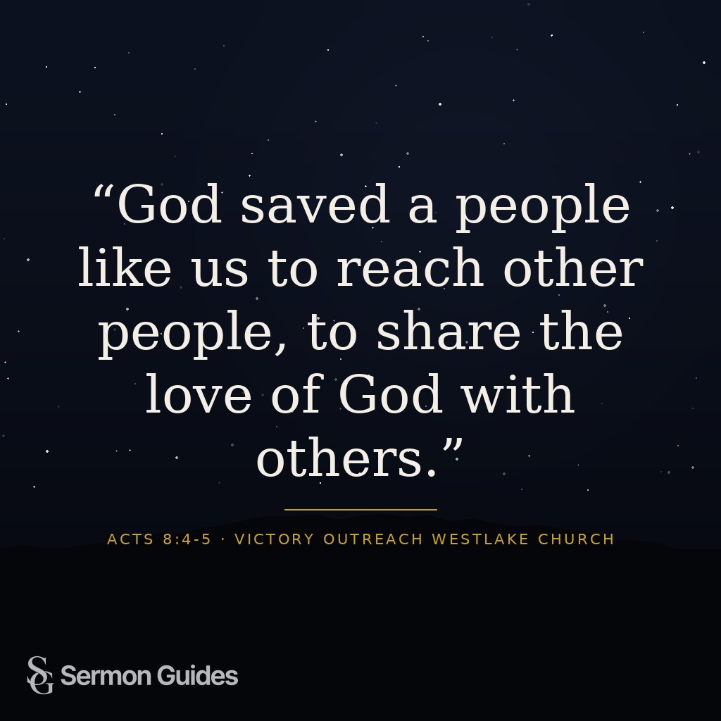 A quote graphic calls believers to share God’s love with others.