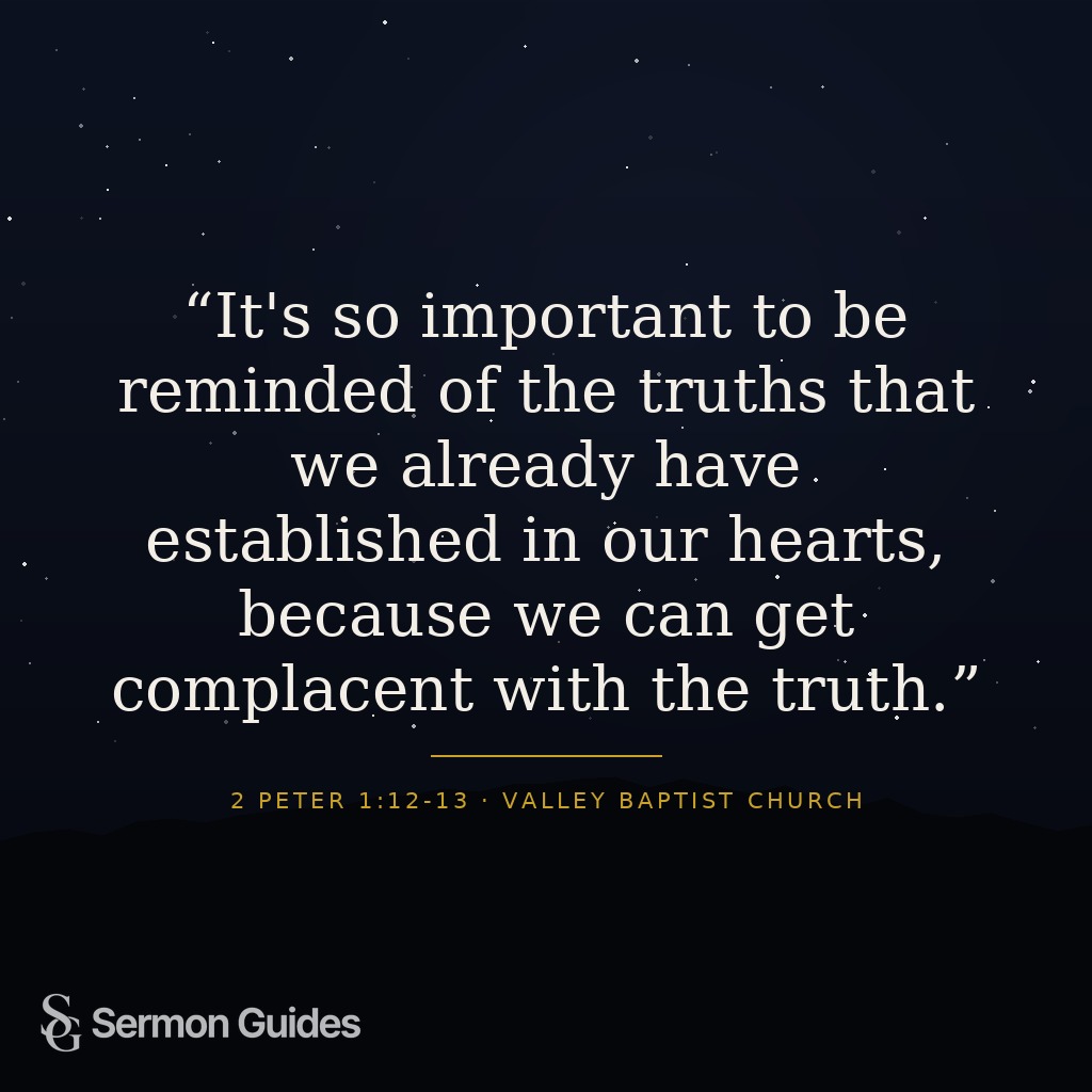 Quote graphic reminding readers that believers need to revisit and remember established biblical truths.