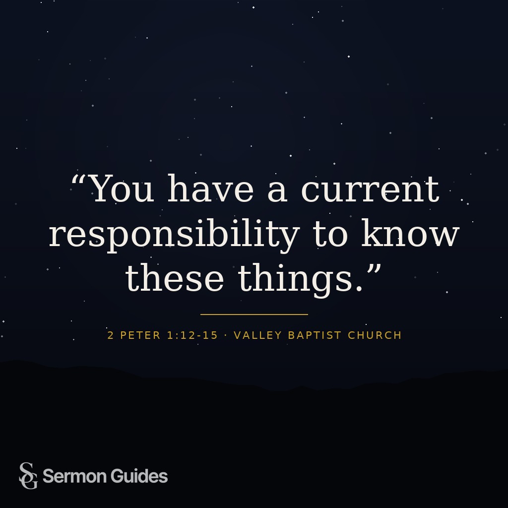 Quote graphic encouraging readers to take present responsibility for knowing biblical truth.