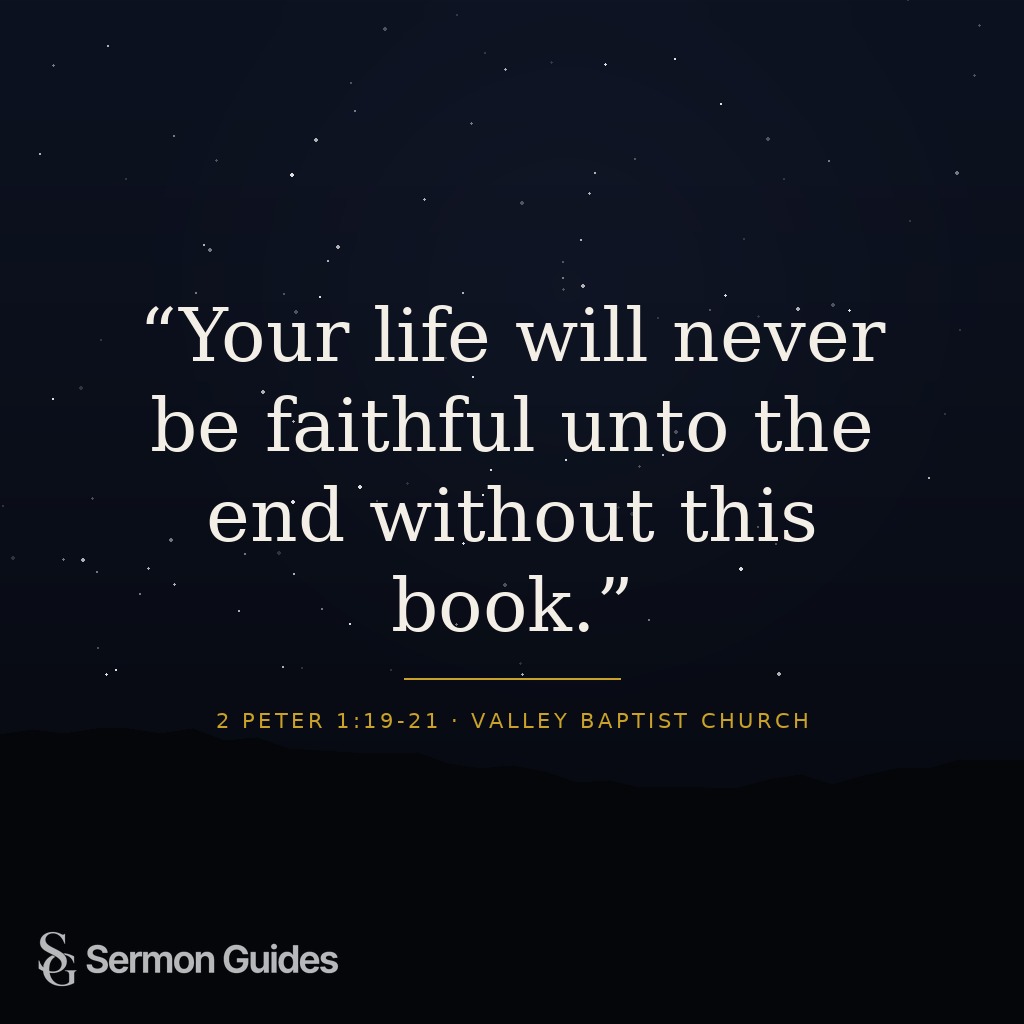 Quote graphic emphasizing the importance of Scripture for a life of faithfulness.