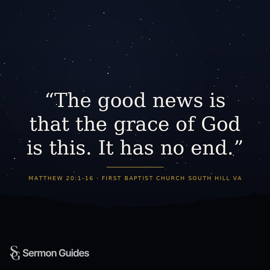 A quote graphic declaring that God’s grace has no end.