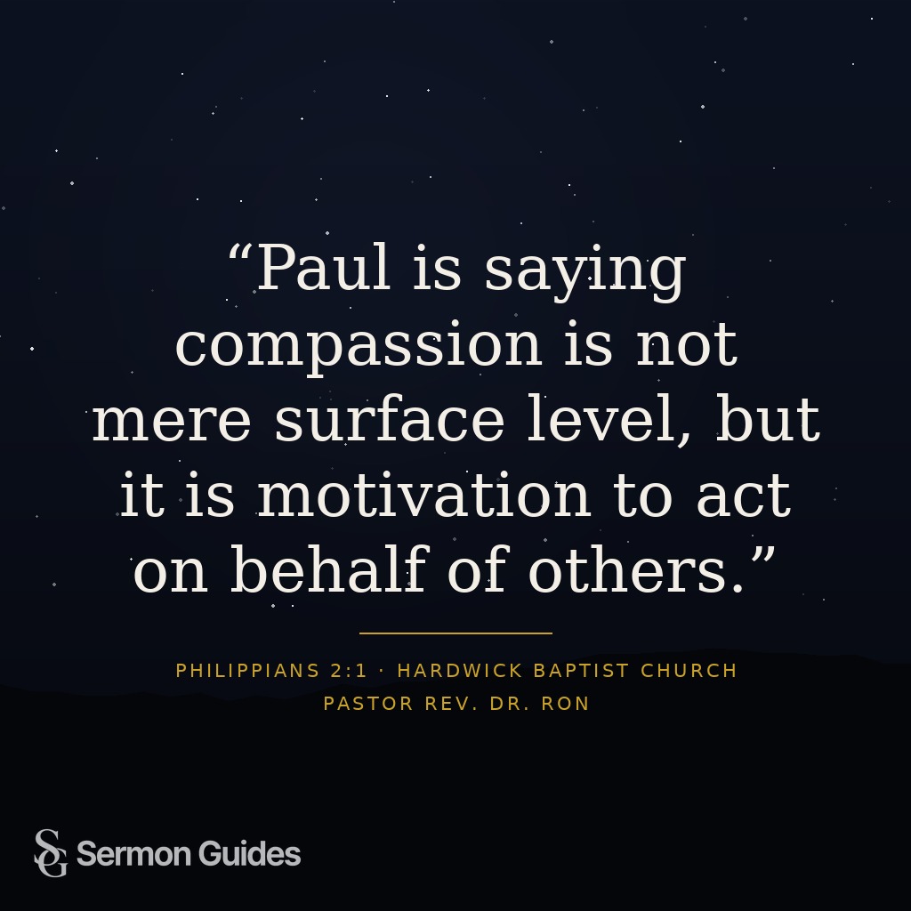 A quote graphic emphasizing that compassion motivates us to act for others.