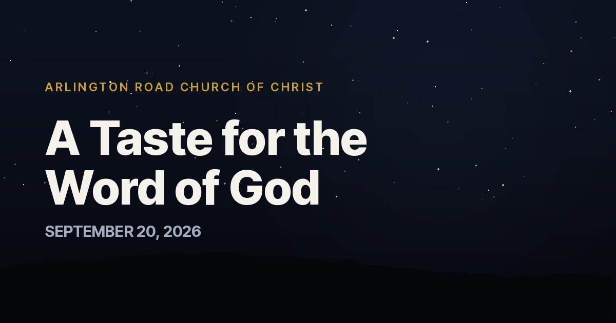 A Taste for the Word of God