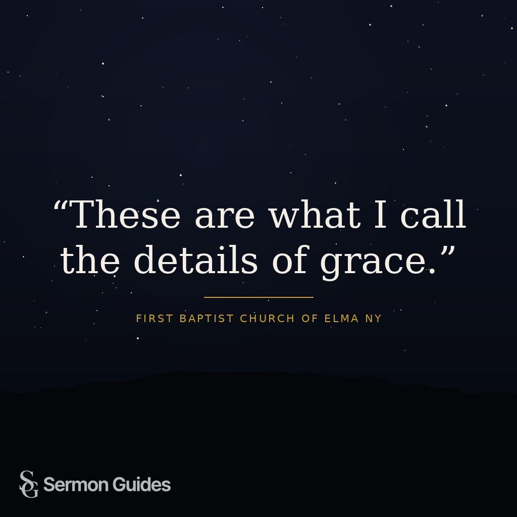 A quote graphic highlighting doctrine as the details of grace.