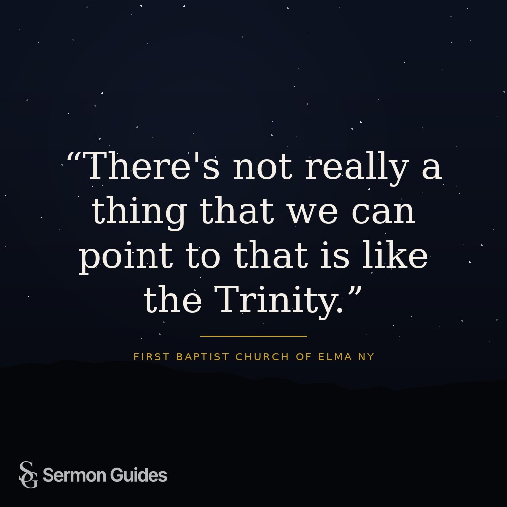 A quote graphic explaining that nothing in creation is fully like the Trinity.