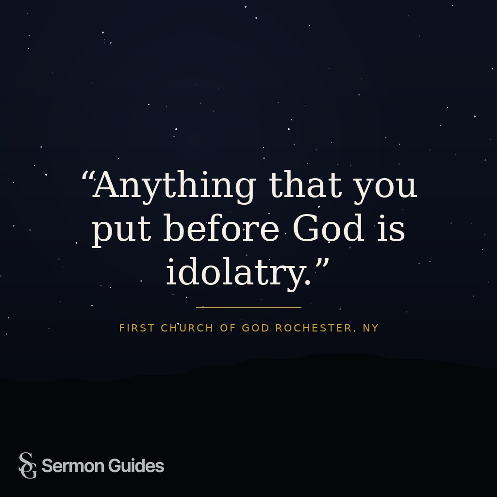 A quote graphic calling readers to put God first.