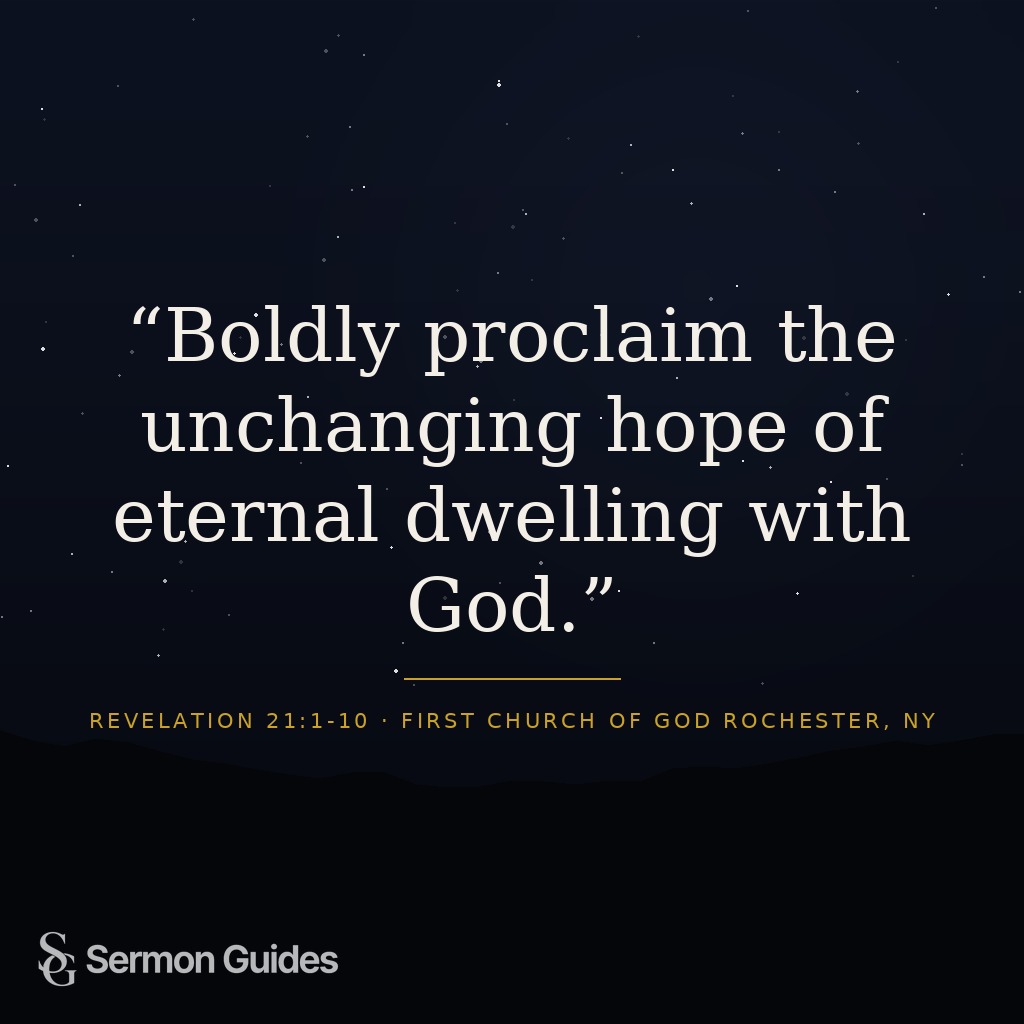 A quote graphic encouraging believers to share the hope of eternal life with God.