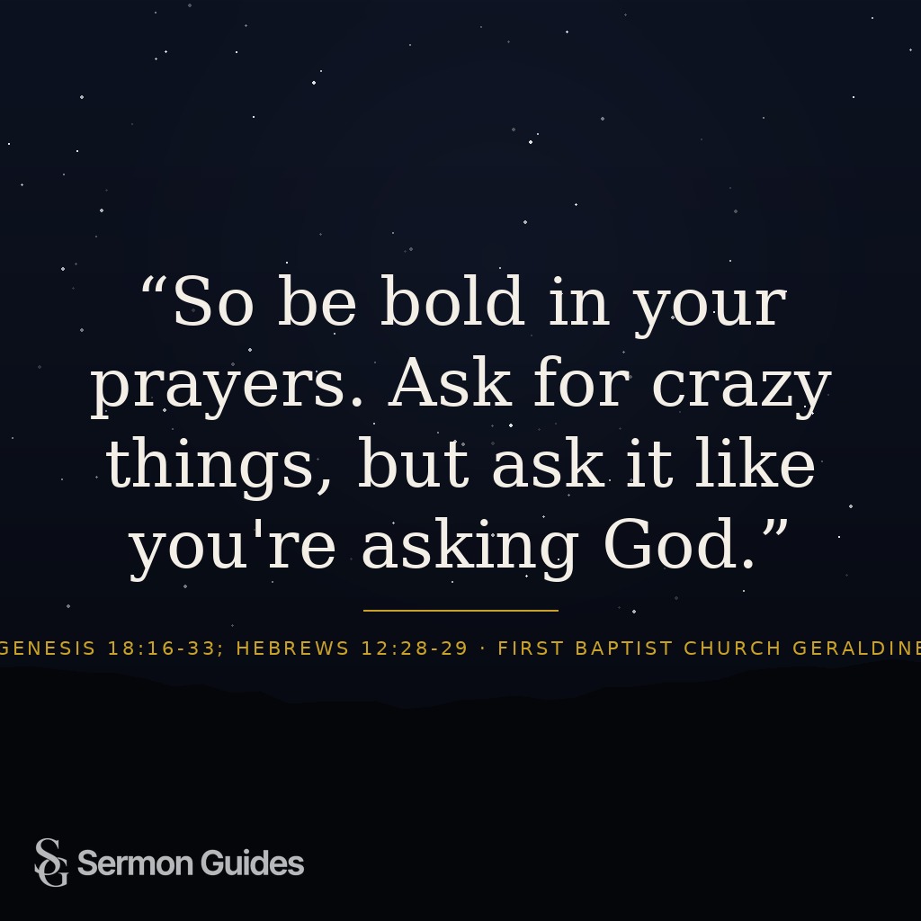 A quote graphic encouraging bold, reverent prayer to God.