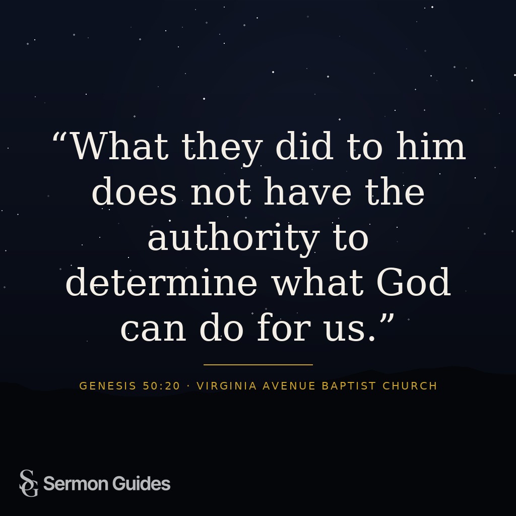 A quote graphic about how others’ actions cannot determine what God can do.