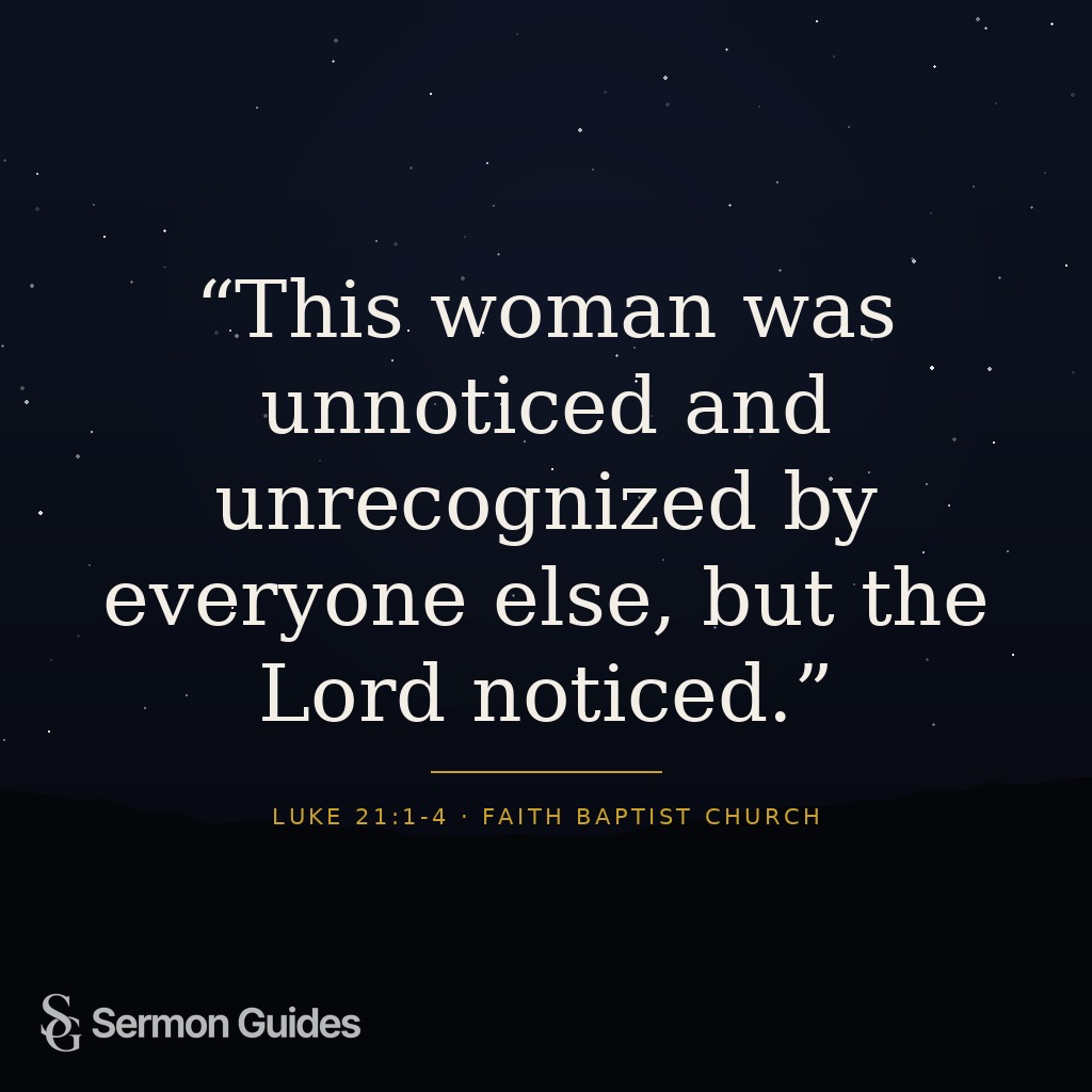 A quote graphic says that the Lord noticed a woman everyone else overlooked.
