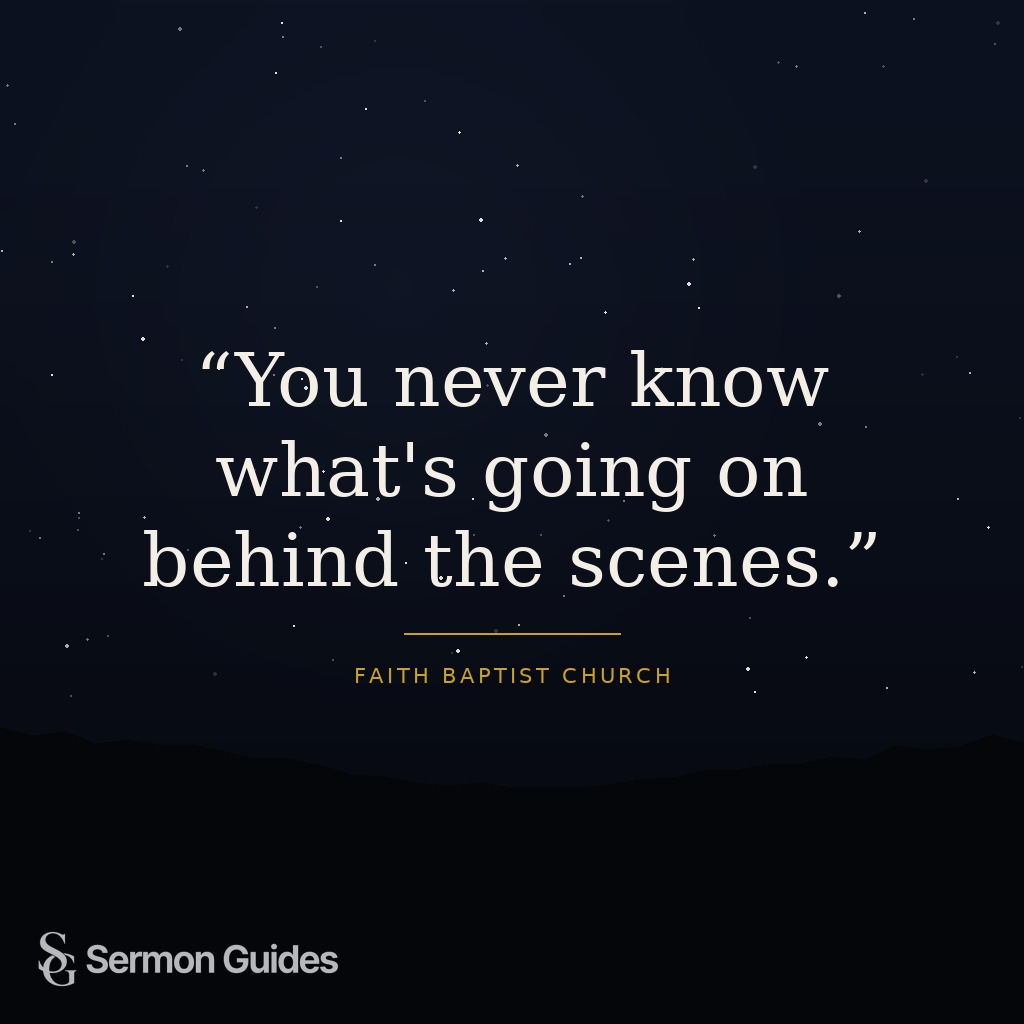 A quote graphic reminds readers that much happens behind the scenes.