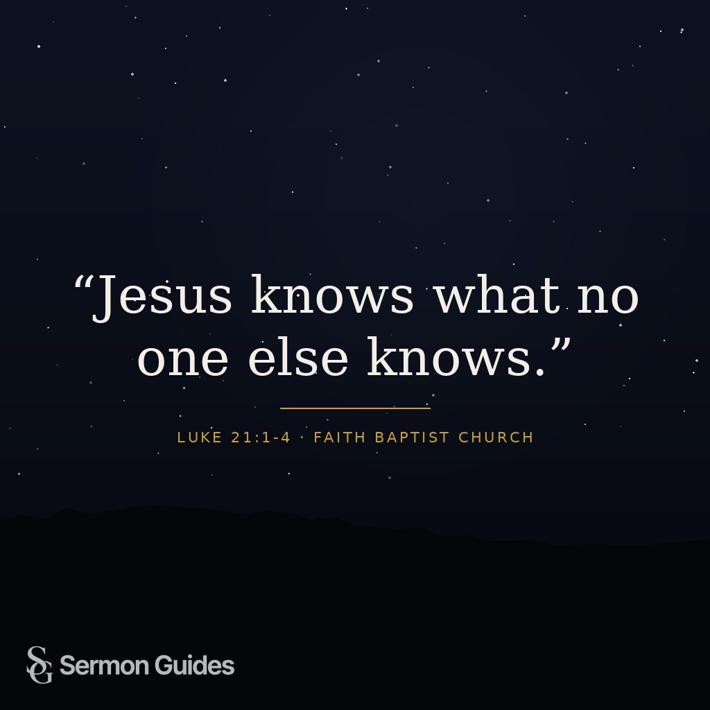 A quote graphic reads, “Jesus knows what no one else knows.”
