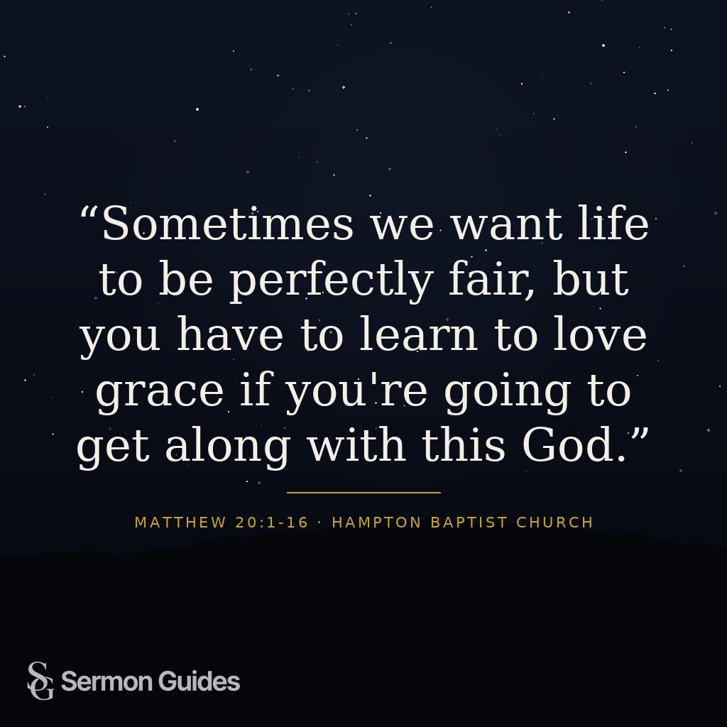 A quote graphic about learning to love grace when life feels unfair.