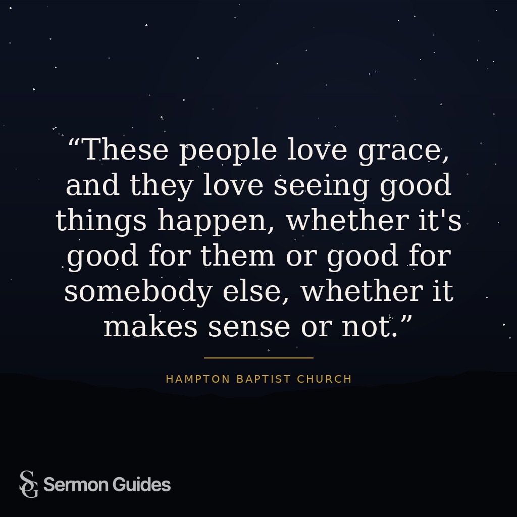 A quote graphic about loving grace and celebrating good things for other people.