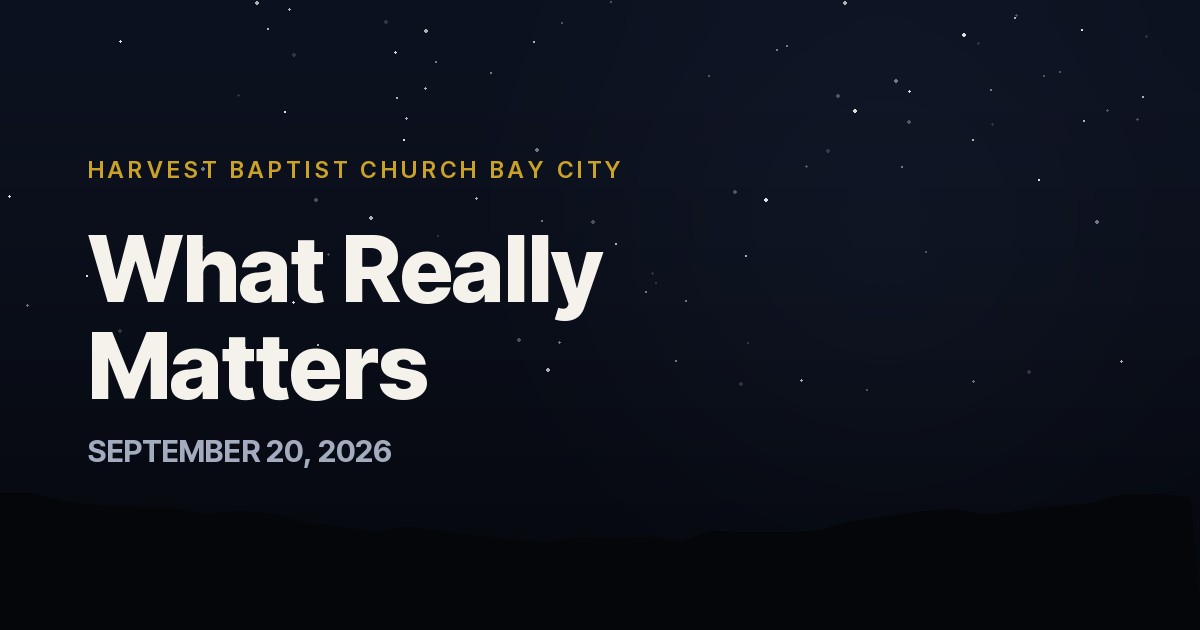 What Really Matters