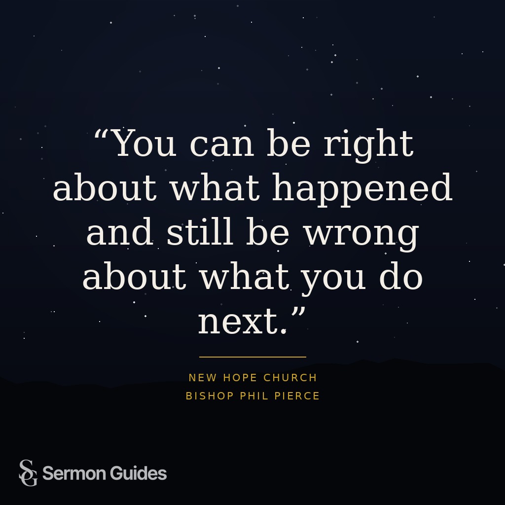 A quote graphic reminding readers that a right understanding of the past does not guarantee a right next step.