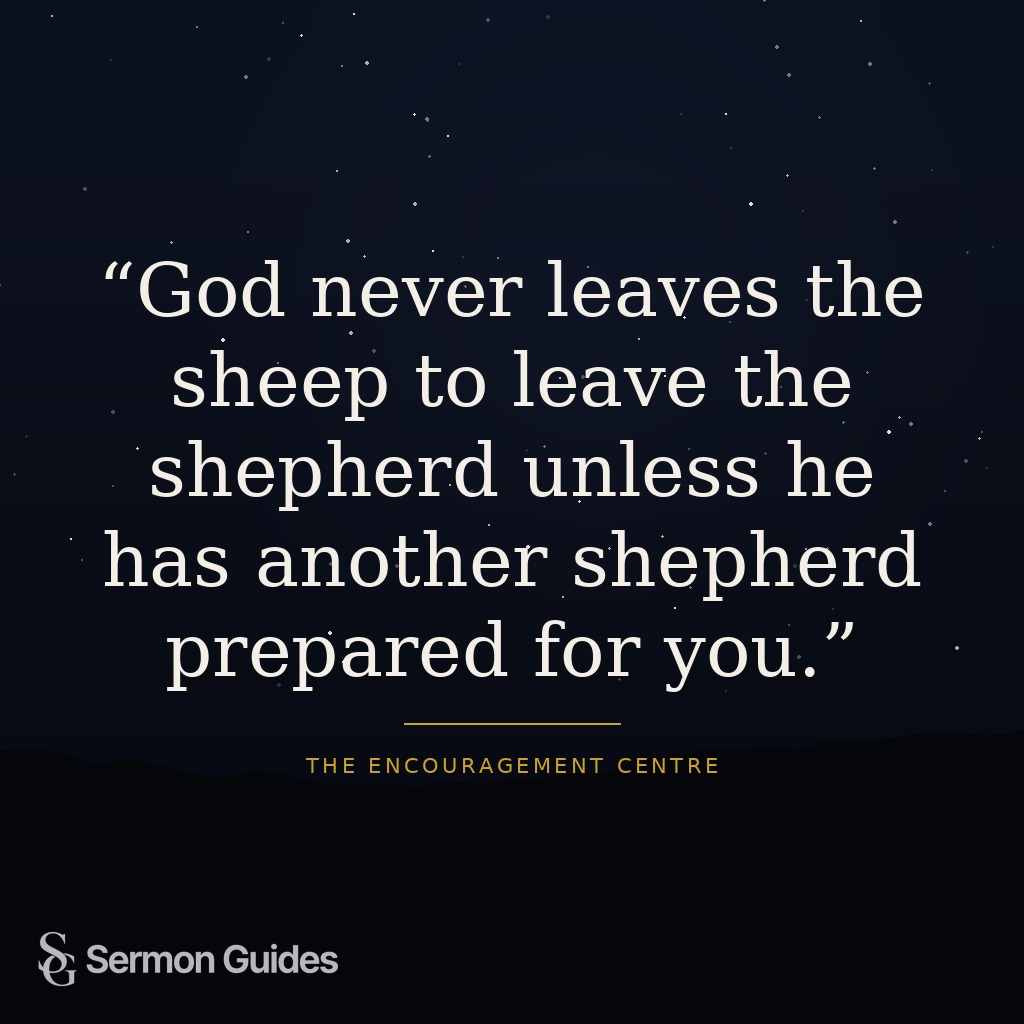 Quote graphic focusing on the importance of divine order and pastoral covering for God's sheep.